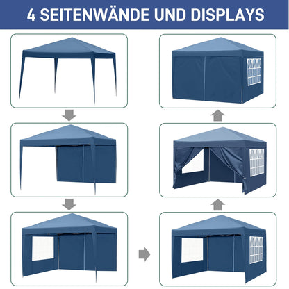 Ktaxon 10'x10' Ez Pop Up Wedding Party Tent Folding W/ Sides & Carry Bag