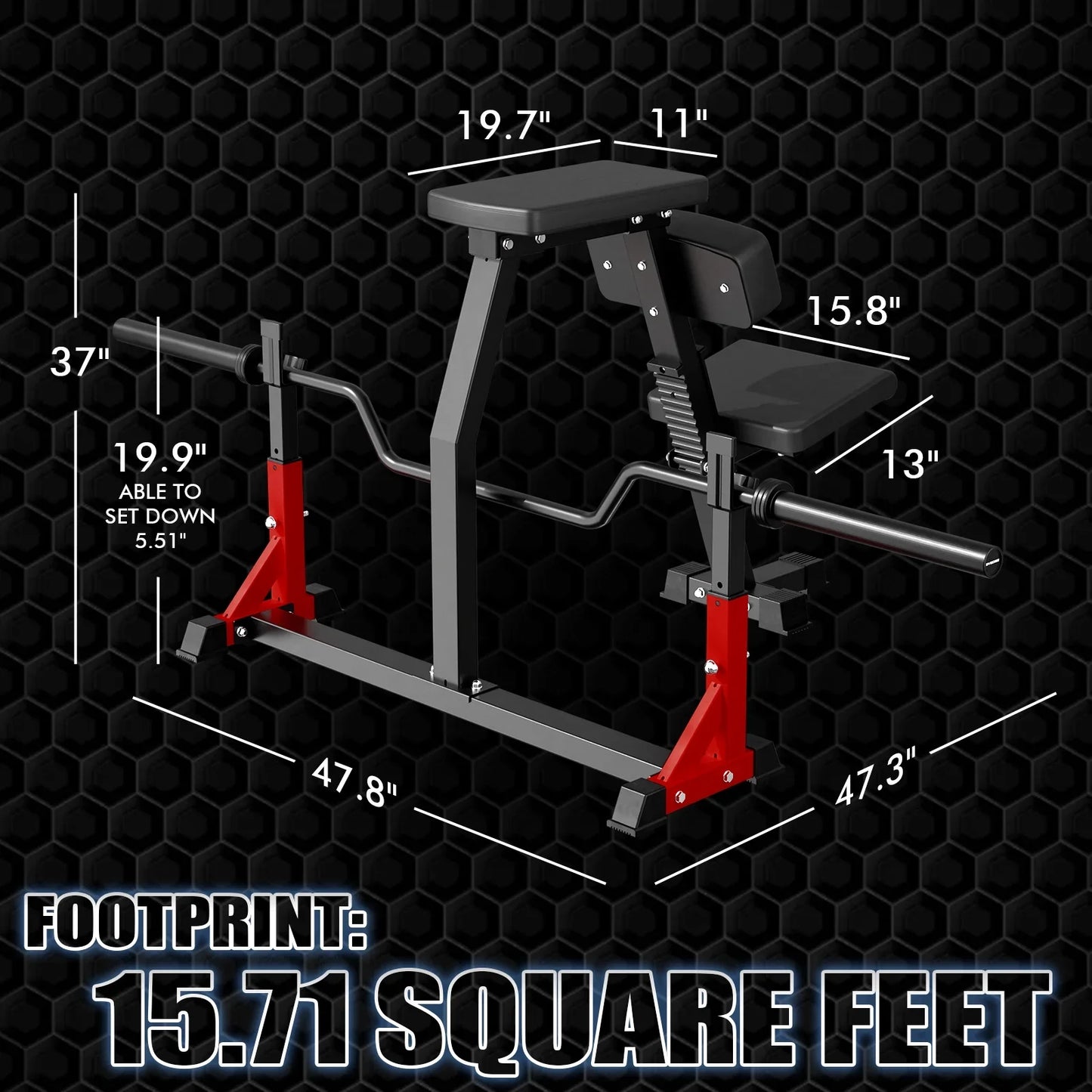 Syedee Seal Row Bench, Back Row Machine With Stationary Upright Weight Bench Combo, Back Strength Machine And Shoulder Press Bench With 1000 LBS Capacity, Back Extension Machine
