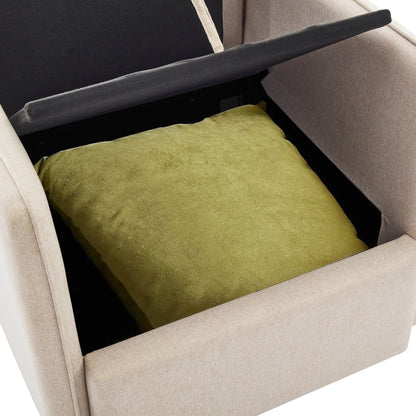 Swivel Accent Chair Modern Sofa Chair with Storage Reading Barrel Chiar Armchair For Living Room Chairs For, Bedroom, Beige