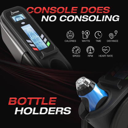 Syedee Air Bike,Unlimited Air Resistance System and Multi-Function Digital Monitor, Air Exercise Bike with Adjustable Seat