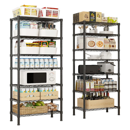 Ktaxon 1500LBS Heavy Duty Wire Shelving, 14-Tier Steel Garage Storage Rack, Adjustable DIY Metal Commercial Shelving for Garage Pantry Storage Organizer, 62.9"W x 13.8"D x 71"H