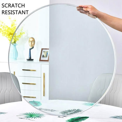 40 Inch Round Glass Dining Table Top,Circle Tempered Glass Kitchen Table Top with 4-6 Rubber Anti-Slip Ring,0.35'' Clear Circular Dining Table Top, for Dining,Restaurant Table and Lazy Susan