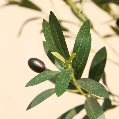 DR.Planzen 6FT Tall Artificial Olive Tree with Tall White Planter, UV Resistant Silk Leaves  Real Wood Trunk | Home Office House Outdoor Decor