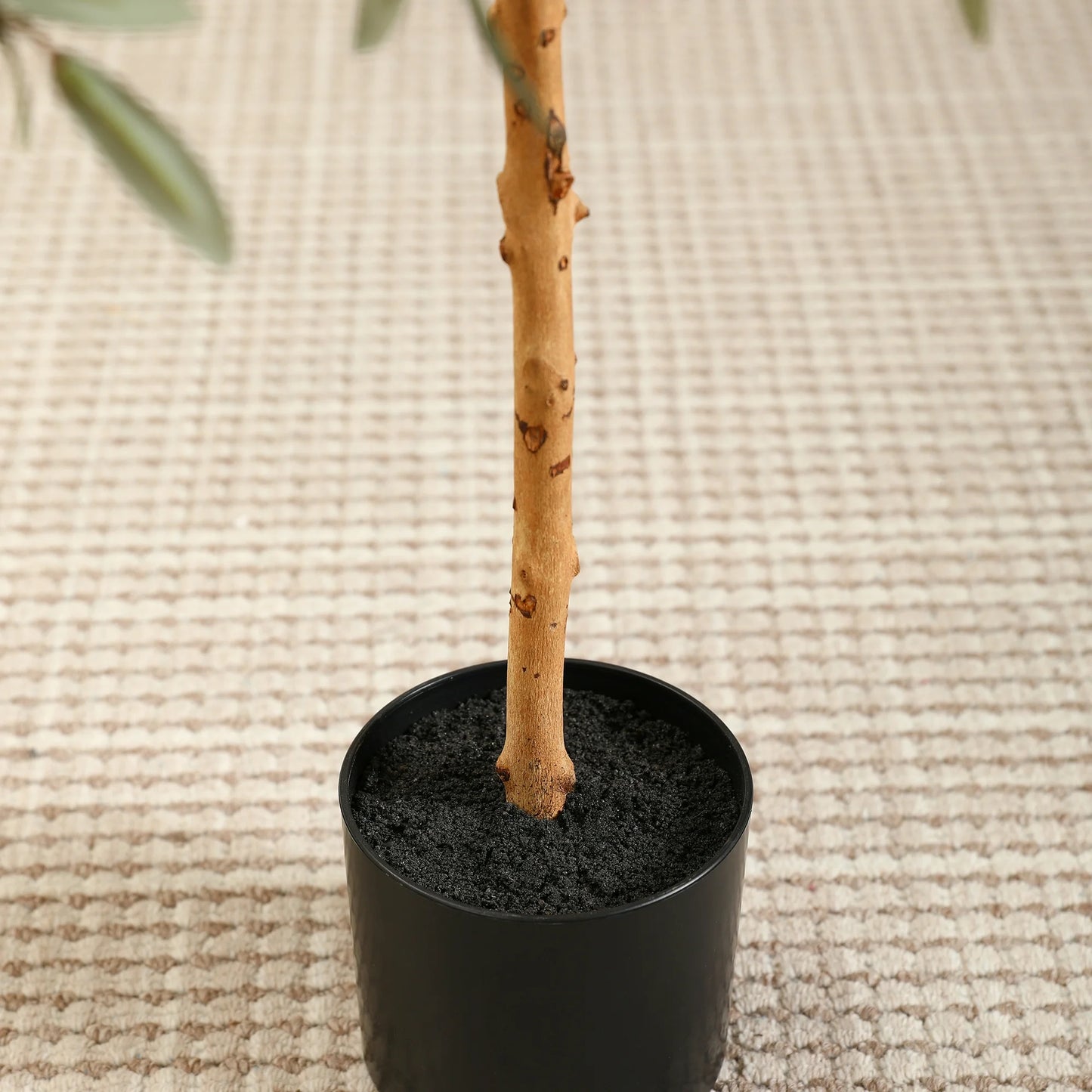 6 ft Artificial Olive Plants with Realistic Leaves and Natural Trunk, Silk Fake Potted Tree with Wood Branches and Fruits, Faux Olive Tree for Office Home Decor
