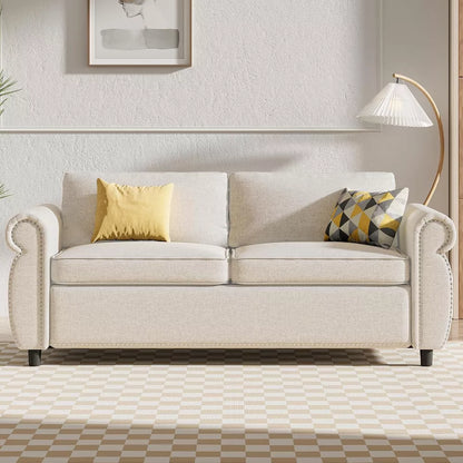 Mjkone Pull Out Sofa Bed,Full Size Sleeper Sofa Couch with Memory Foam Mattress