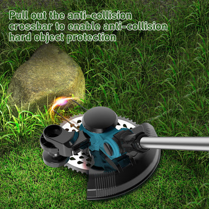 GVDV 2 in 1 Weed Wacker and String Trimmer, Brushless Motor, 2 Pcs 24V Batteries, 3 Blades, Adjustable Length - Lightweight Lawn Edger & Brush Cutter for Yard and Garden