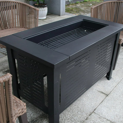 FIRE PIT MULTIFUNCTIONAL CHINESE HIBACHI COOKING TEA BBQ GRILL PATIO GRILL STOVE TABLE OUTDOOR FURNITURE HEATING PATIO