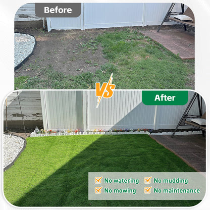 TrumanPick Waterproof Artificial Grass Turf 2.67 x 4 Indoor Outdoor Garden Lawn Mat Fake Grass Rug for Pets, 1.38"H