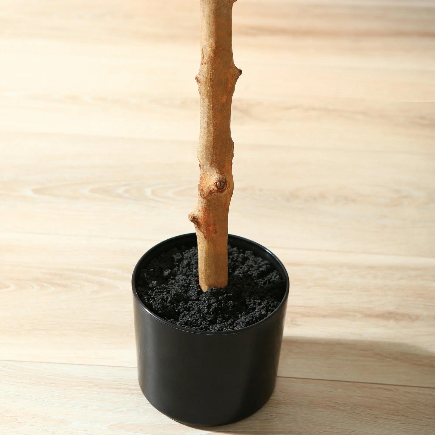 6 ft Realistic Artificial Ficus Tree in Pot, Natural Trunk, Lush Leaves, Lifelike Faux Tree