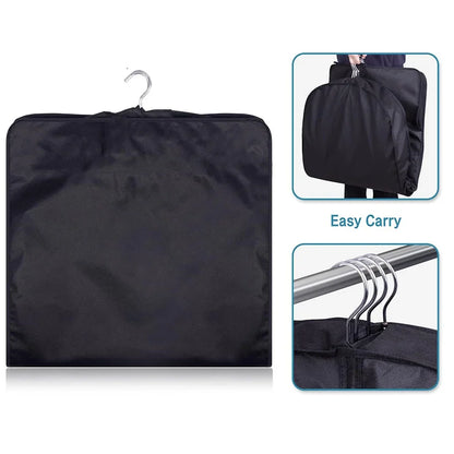 ARCTICICE 2-Pack 40" Garment Bag for Hanging Clothes Suit with Clear Window Zipper Suit Bags for Travel Bussiness Trip, Black