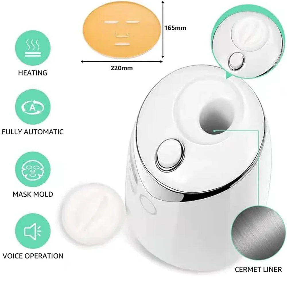 Facial Mask Machine Diy Face Mask Machine, Natural Fruit Vegetable Mask Maker for Skin Care, SPA Facial Skin Care, Face Mask Maker Machine Kit With Collagen Pills, Easy to Use and Clean