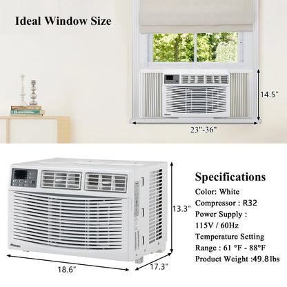 Ktaxon 12000BTU 110V Window Air Conditioner With WIFI And Remote, White