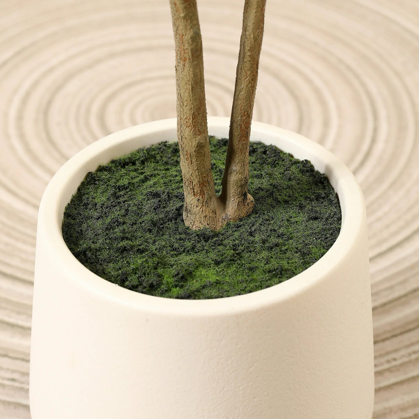 6ft Fake Ficus Tree with Oval White Planter, Pre Potted Faux Greenry Plant for Home Decor Office House Living Room Indoor Outdoor, Big Fake Plants Fake House Plants