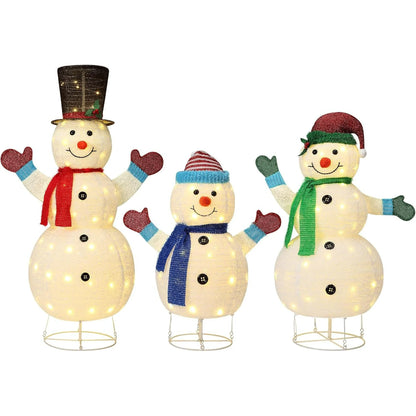 FOOWIN 5ft Christmas Collapsible Snowman, Large Outdoor Christmas Holiday Decoration