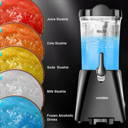 Slushie Machine, Slushy Maker for Home, Frozen Drink Maker for Smoothie, Ice Cold Slush for Kids, Black