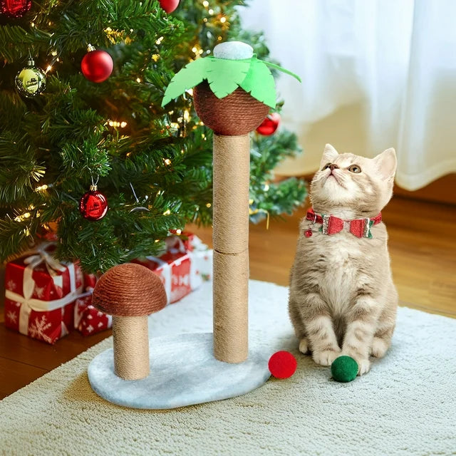 Zimtown 26in Cat Tree Cocoanut Tree for Indoor Cats with Scratching Posts Decoration