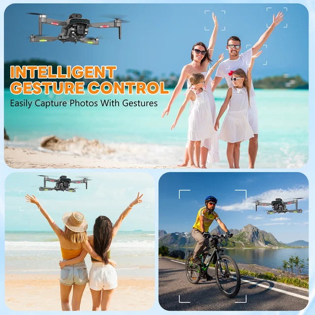 Loheer Camera Drone for Adults, 1080P HD RC Quadcopter with High Speed Brushless Motor, Altitude Hold, Waypoint Fly, 2 Batteries,Toys Gifts for Boys Girls, Beginner