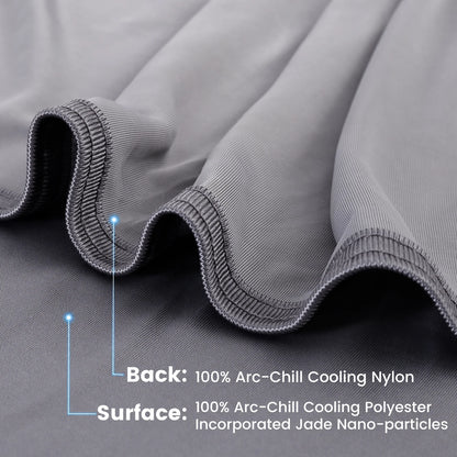 Aship Gradient Cooling Blanket Queen Size, Double-Sided Q Max 0.5 Arc Chill Summer Blanket, Breathable Soft Silky Skin-Friendly Cooling Blanket for Hot Sleeper - Gray 79 x87