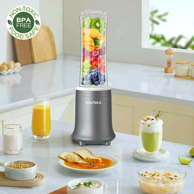 VAVSEA Portable Blender, Personal Blender for Shakes and Smoothies, BPA-Free 20oz Mini Blender with Travel Lids for Home Kitchen, Office and Sports, 500W
