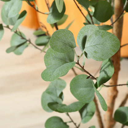 6 ft Artificial Eucalyptus Plants in Pot with Realistic Leaves and Natural Wood Trunk, Faux Tree