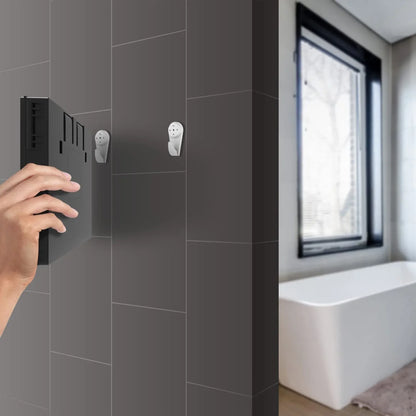 GoXteam 3 Way Mirror for Hair Cutting, Tri-fold Mirror for Shaver and Makeup , Height Adjustable with Two Hold Nails Self Haircut Mirror can as a Gift for Men or Women