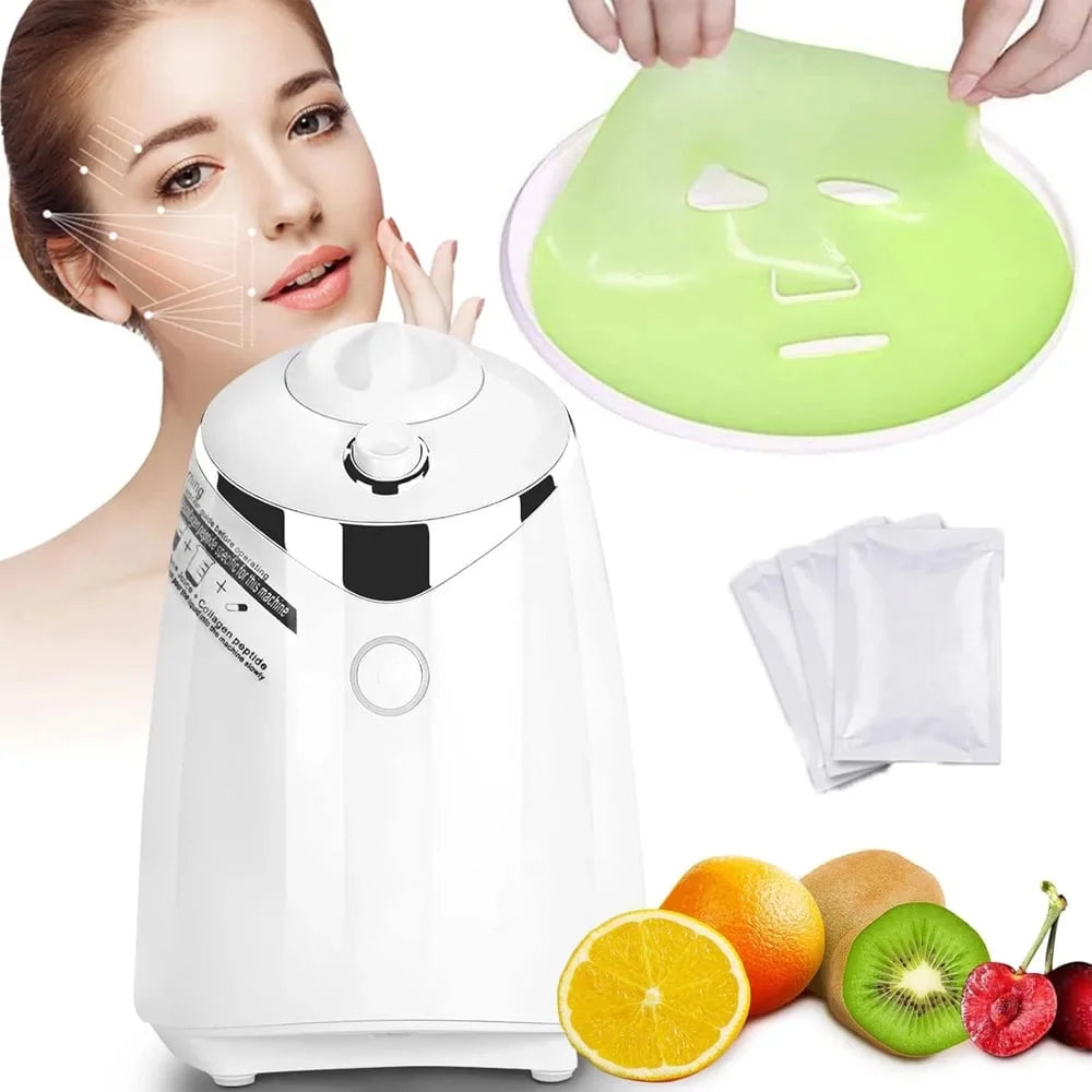 Facial Mask Machine Diy Face Mask Machine, Natural Fruit Vegetable Mask Maker for Skin Care, SPA Facial Skin Care, Face Mask Maker Machine Kit With Collagen Pills, Easy to Use and Clean