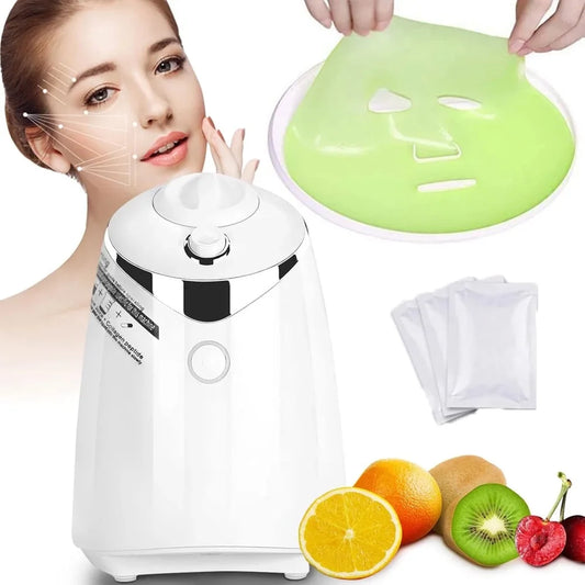 Facial Mask Machine Diy Face Mask Machine, Natural Fruit Vegetable Mask Maker for Skin Care, SPA Facial Skin Care, Face Mask Maker Machine Kit With Collagen Pills, Easy to Use and Clean