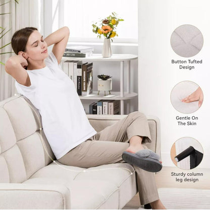 COMHOMA Convertible Futon Sofa Bed, Loveseat with Armrests, Sleeper, Futon Couch