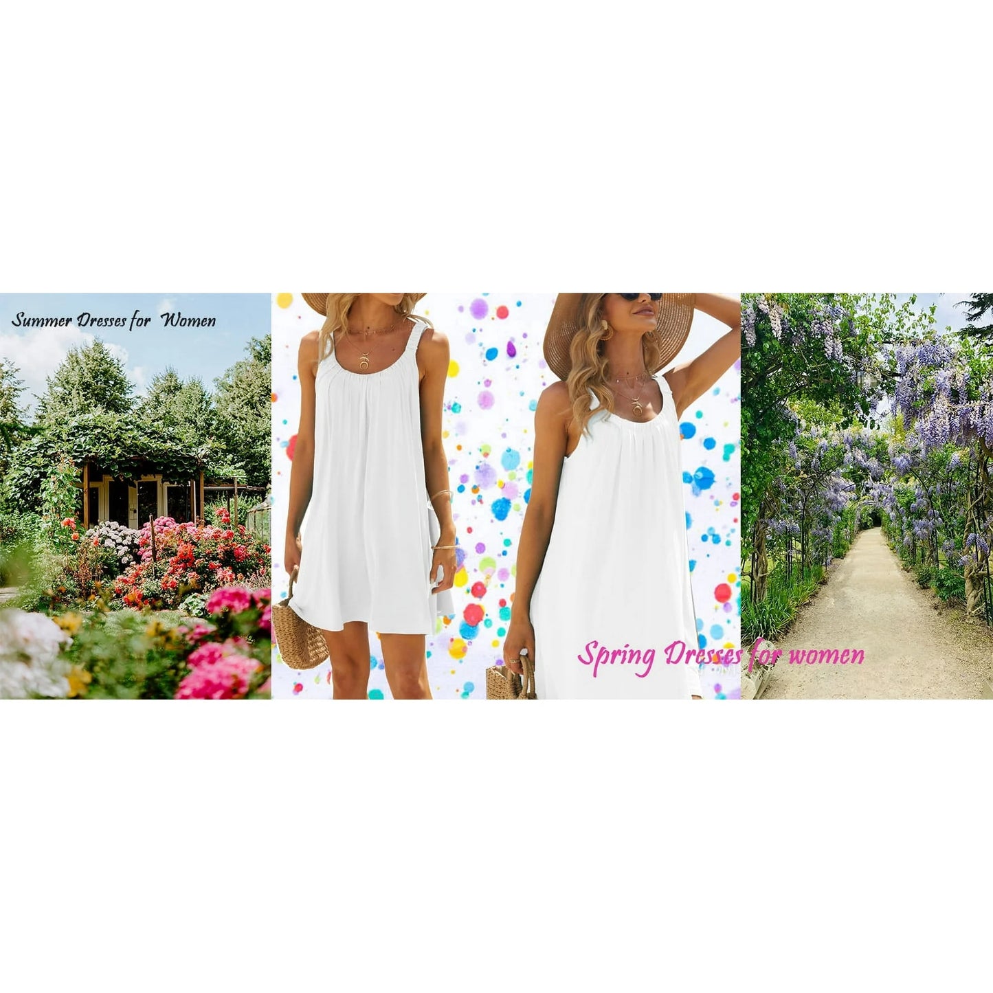 UVN Summer Swimsuit Cover Up for Women Swimwear Black Halter Dress Loose Casual Cover Ups Bathing Suit
