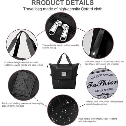 Fenmor Fenamor Gym Bag Travel Duffle Carry On Weekender Bag with Wet Pocket Toiletry Overnight Tote for Adult Women Men
