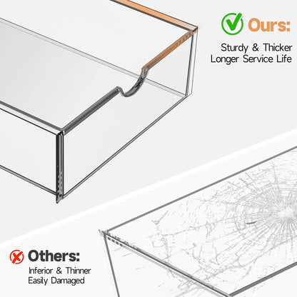 Makeup Drawer Storage Organizer with 16 Drawers, 4 Set Acrylic Office Desk Organization and Storage, Dustproof Drawer Organizer for Office, Countertop, Bathroom, Bedroom