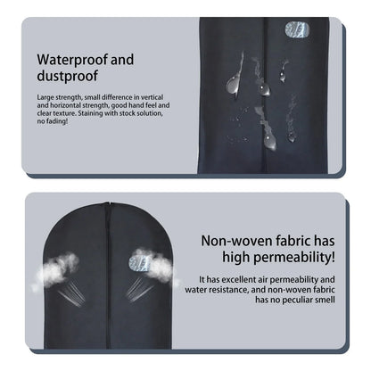 ARCTICICE 2-Pack 40" Garment Bag for Hanging Clothes Suit with Clear Window Zipper Suit Bags for Travel Bussiness Trip, Black