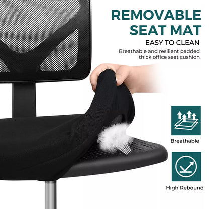 NicBex Adjustable Height Home Office Mesh Chairs with Lumbar Support and Universal Wheels for Work Study