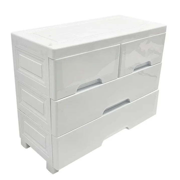 SUSUZI, 5 Drawer Dresser, Chest of Drawers for Bedroom, Modern Storage Cabinet Dresser Organizer Unit,White