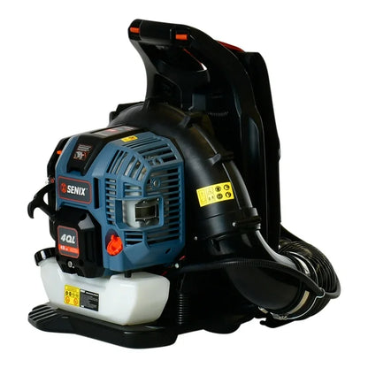 SENIX High Power 49cc Four Cycle Gas Powered Leaf Blower, Up to 600 CFM and 200 MPH, BLB4QL M