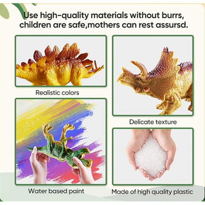 42PCS Dinosaur Toys,Realistic Jurassic Dinosaurs Figures Playset For for Kids 3-5 Years, with Eggs&Trees&Fence Mini Dinosaur Figures,Great Gifts for Girls and Boy Toddler Toy Animals Age-5-7