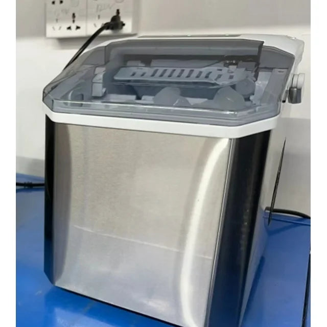 VAVSEA Countertop Ice Maker, Self-Cleaning Portable Ice Maker Machine, 9 Bullet-Shaped Ice Cubes Ready in 6 Mins, 26Lbs/24H with Ice Scoop and Basket for Home/Kitchen/Party