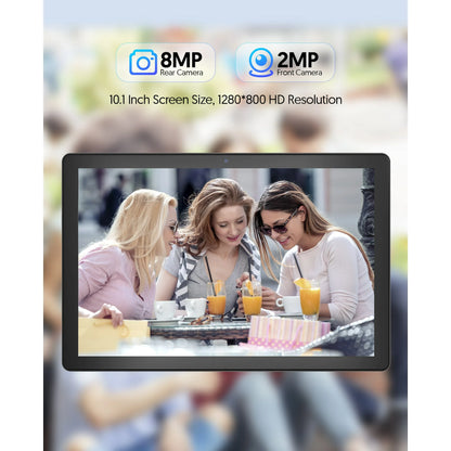Android 14 Tablet 10.1 inch Tablet, 6GB RAM  64GB ROM (1TB TF), Quad Core 2.0 GHz, WiFi 6, Bluetooth 5.0, Widevine L1, 2MP  8MP, 6000mAh