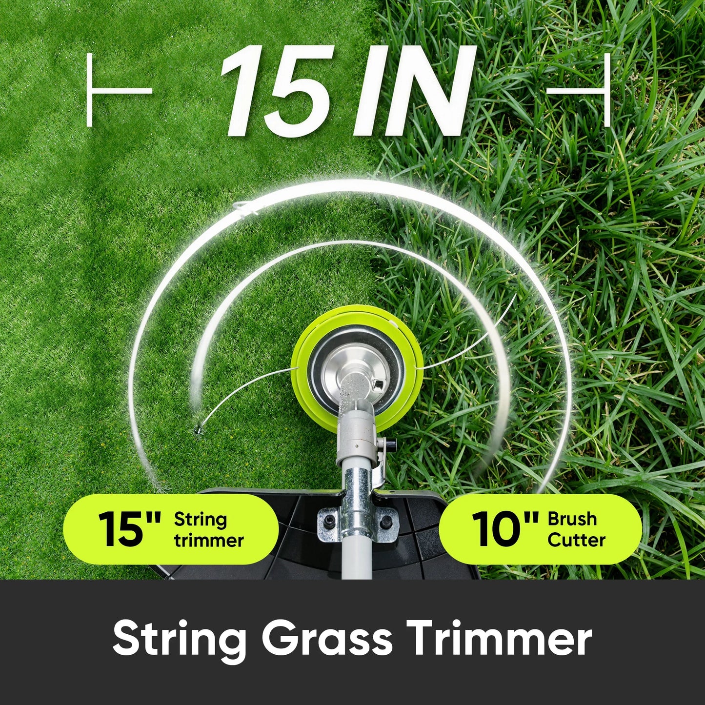 Steelite 52cc 4 in 1 Gas Powered Weed Wacker, 2-Stroke Multi-Functional Grass String Trimmer with Hedge Trimmer, Cordless Brush Cutter, Pole Saw for Tree Trimming,Weed Eater for Patio & Lawn