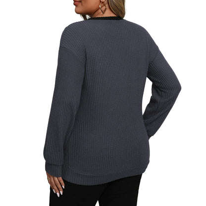 a.Jesdani Plus size Sweatshirts for Women Crewneck Casual Lace Patchwork Pullover Sweater 2xl