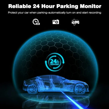 Campark 4K Dash Cam Front and Rear, 3 inch IPS Car Camera , Dual Dash Camera for Cars,UHD 2160P Night Vision, WDR