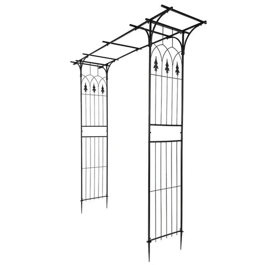 SalonMore Metal Garden Arch 6.8 Ft Garden Arbor for Climbing Plant Outdoor Wedding