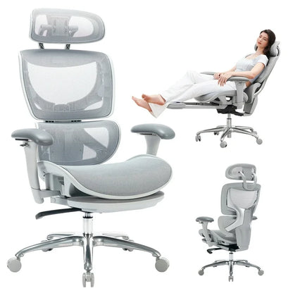 COLAMY Classic Office Ergonomic Adult Fabric, Metal;Plastic Desk Chair, Gray (Set of 1)
