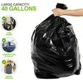 40-45 Gallon Trash Bags, 1.5Mil, Black Heavy Duty Garbage Can Liners 36'' x 44'' (60 Count)