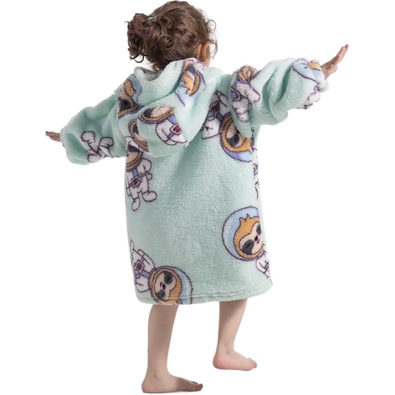 Wehilion 2-6YR Oversized Sweatshirt Hooded Blanket Sherpa Hoodie for Girls Boy Wearable Blanket Hoodie for Kids Toddlers