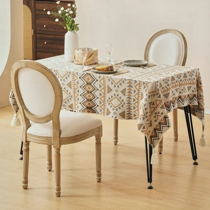 King Louis Back Side Chair Set of 2 French Country Dining Chairs Upholstered Linen Dining Room Chairs,Beige