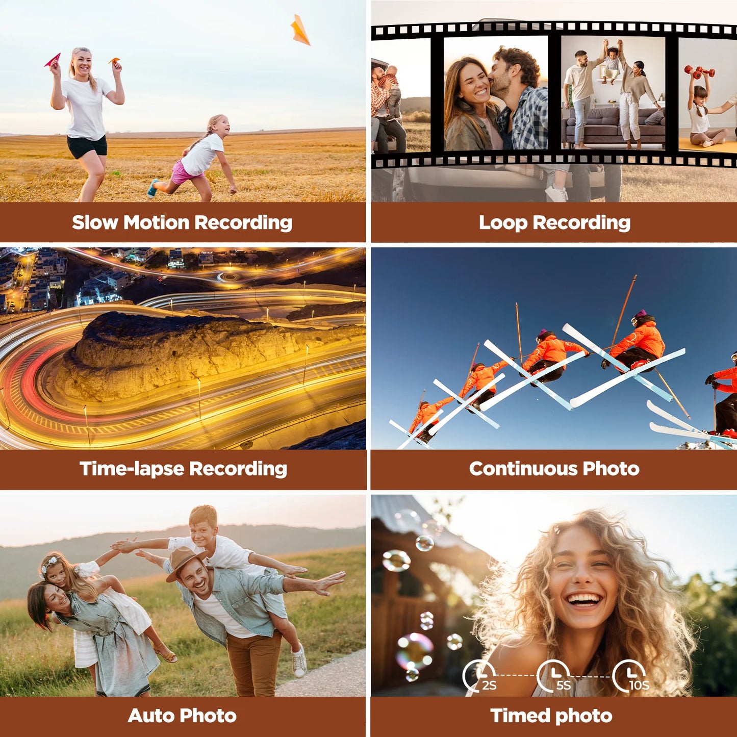 Campark 64MP Digital Camera 4K Video with 18x Zoom, 64GB Card for Beginners