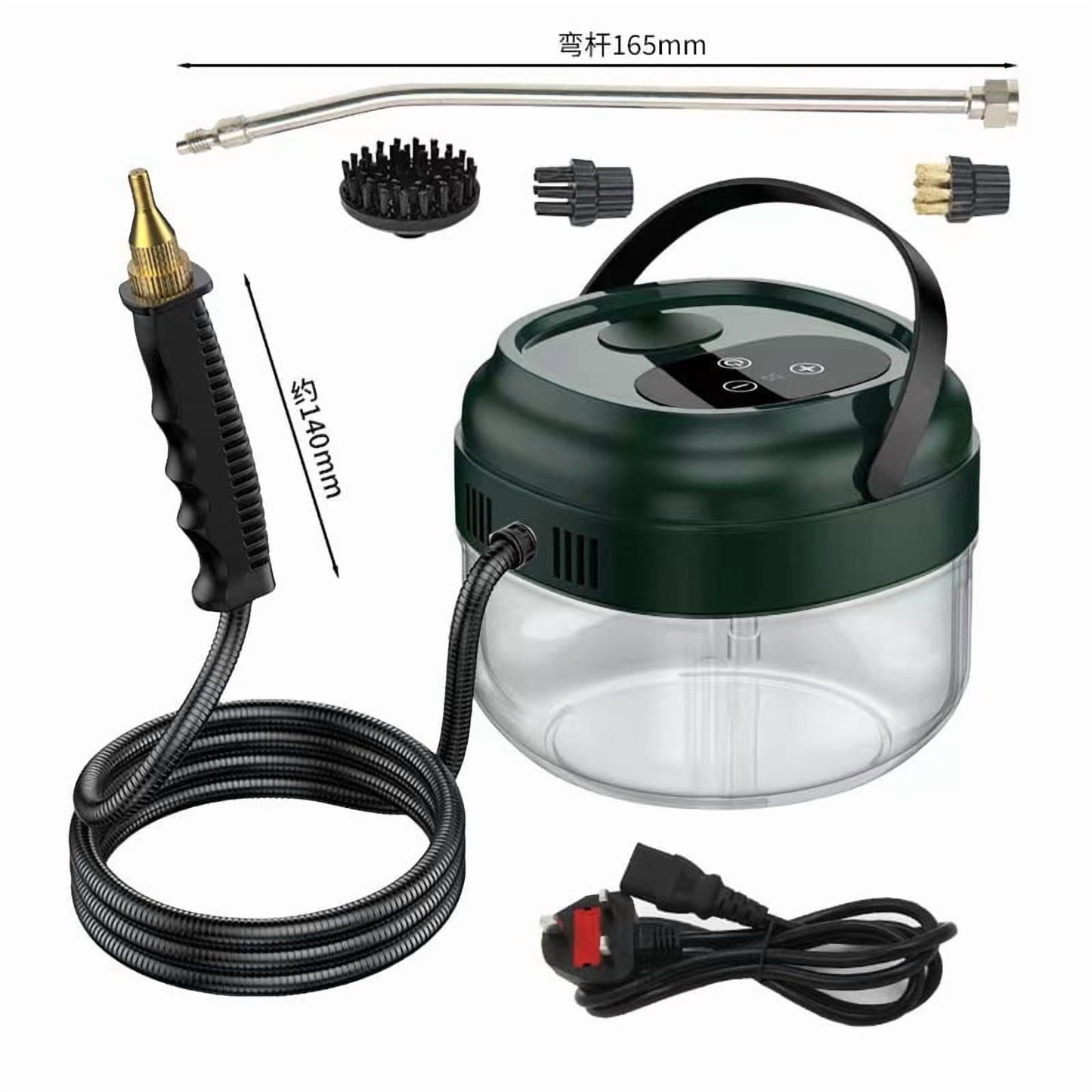 ALILYY 1.5L New Smart High-Temperature Steam Cleaning Machine with Drainable Base, Oven Cleaning, Kitchen Hood Cleaning, and Humidification G63