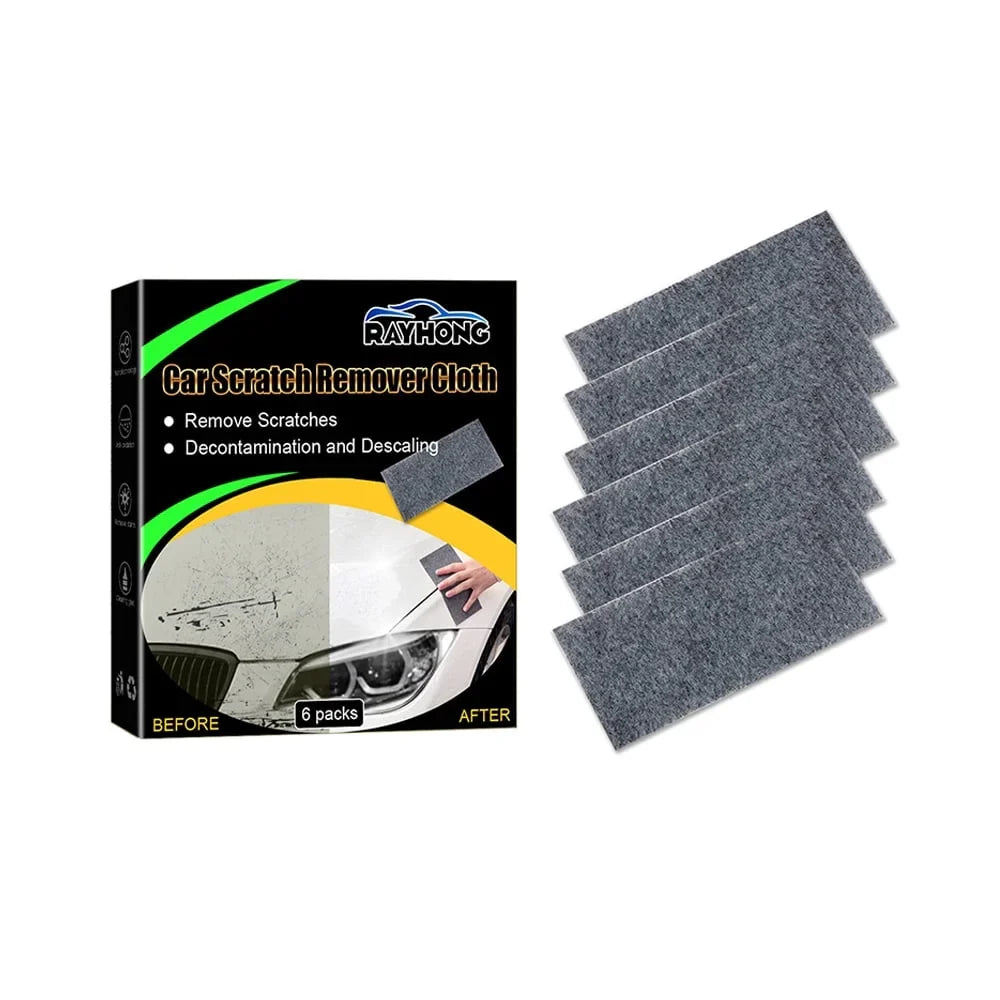 Aiteng 6PCS Nano Sparkle Cloth Car Scratch Remover, Nanosparkle Cloth for Car Scratches, Multipurpose Magic Car Scratch Cleaning