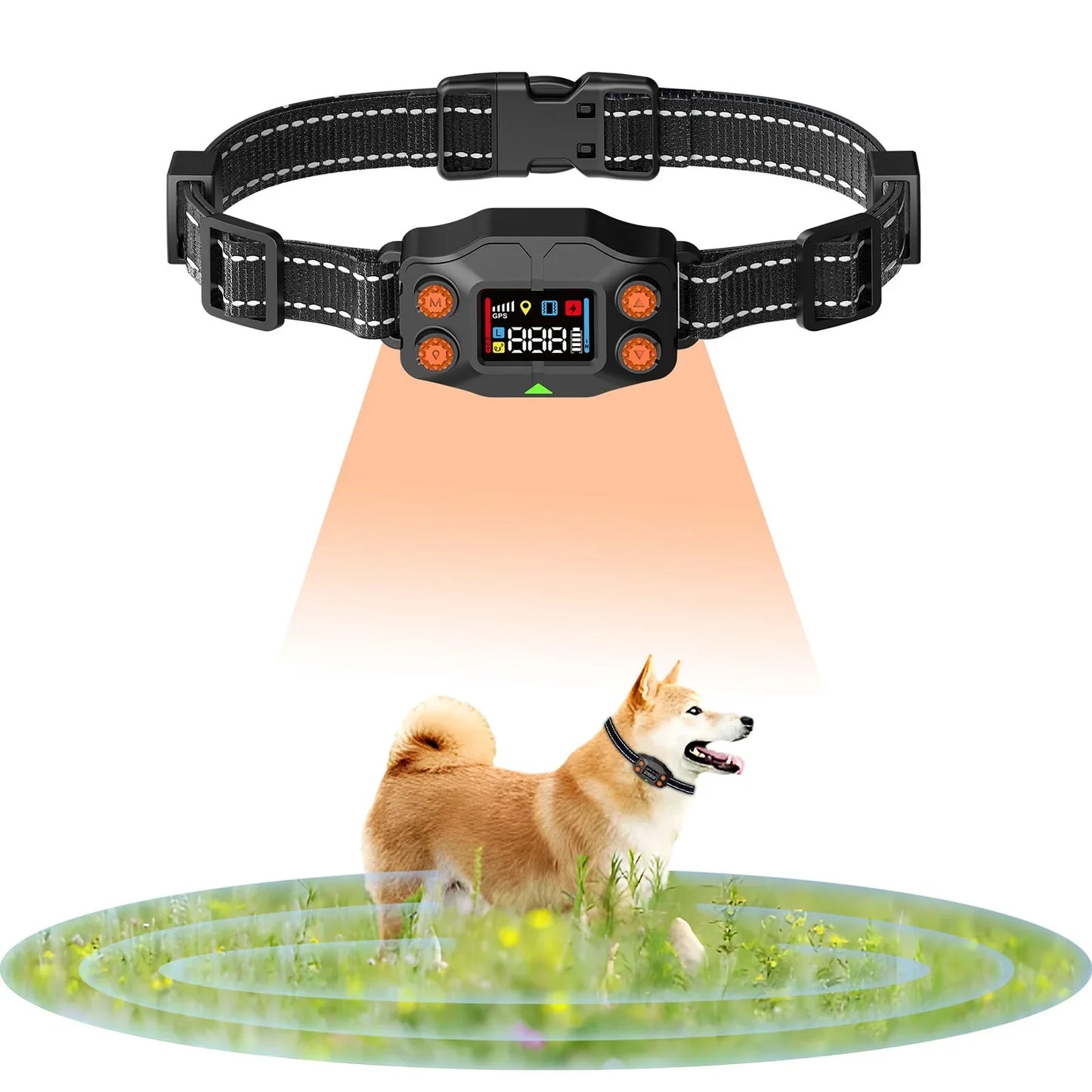 CICPAP GPS Wireless Dog Fence – Electric Dog Fence Collar with 3 Warning Modes, Up to 3000ft Range, IPX7 Waterproof Collar, Pet Containment System for Outdoor Use, Fits Dogs 15–110 lbs